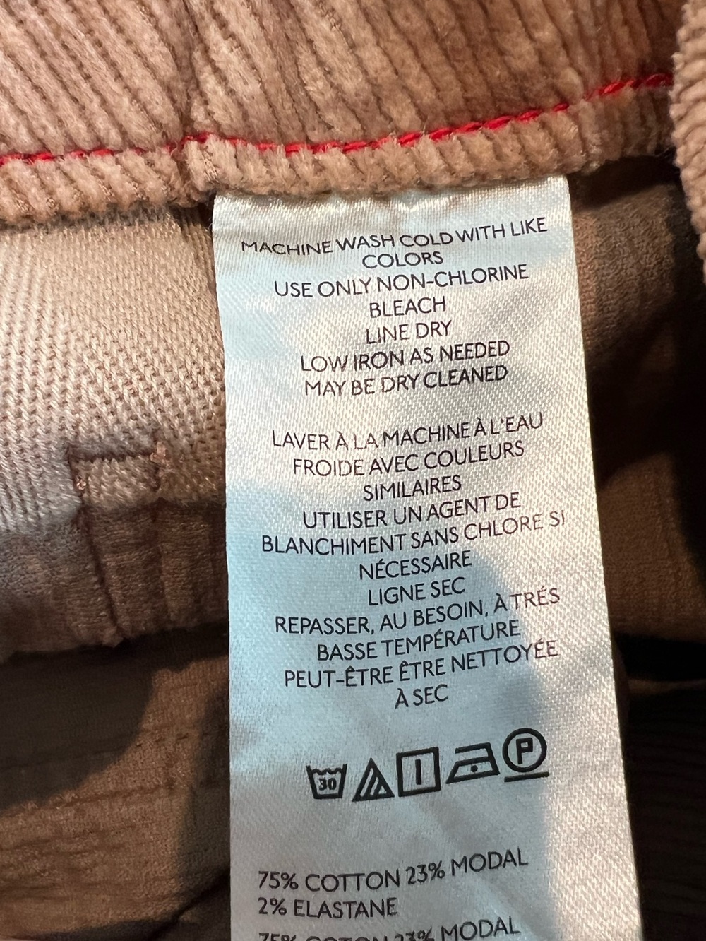 Anthropologie Colette Pants Maeve Wide Leg Full Length Corduroy New 31 Camel - Picture 10 of 10